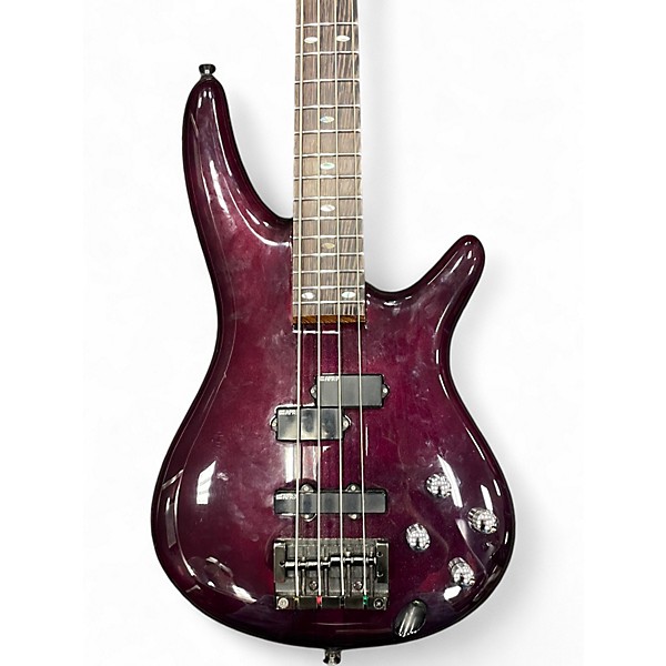 Used Ibanez SR2000 Trans Purple Electric Bass Guitar