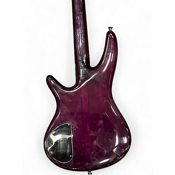 Used Ibanez SR2000 Trans Purple Electric Bass Guitar
