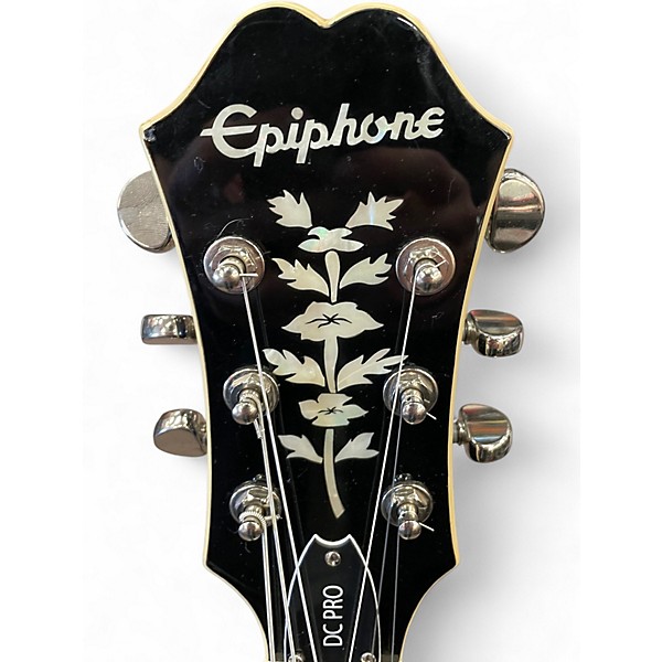 Used Epiphone DC Pro Midnight Ebony Solid Body Electric Guitar