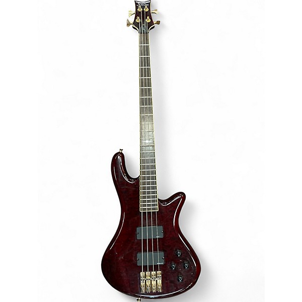 Used Schecter Guitar Research Diamond Series Elite-4 Crimson Red Electric Bass Guitar
