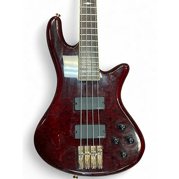 Used Schecter Guitar Research Diamond Series Elite-4 Crimson Red Electric Bass Guitar