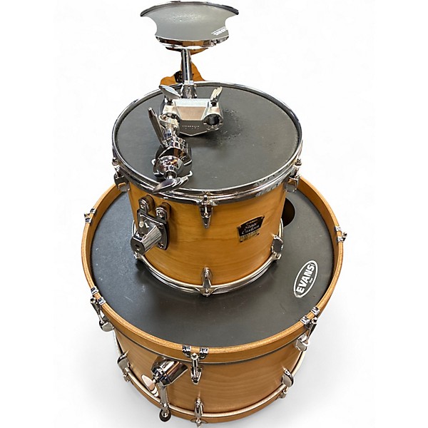 Used Yamaha 4 Piece stage custom drum kit Antique Gold Drum Kit