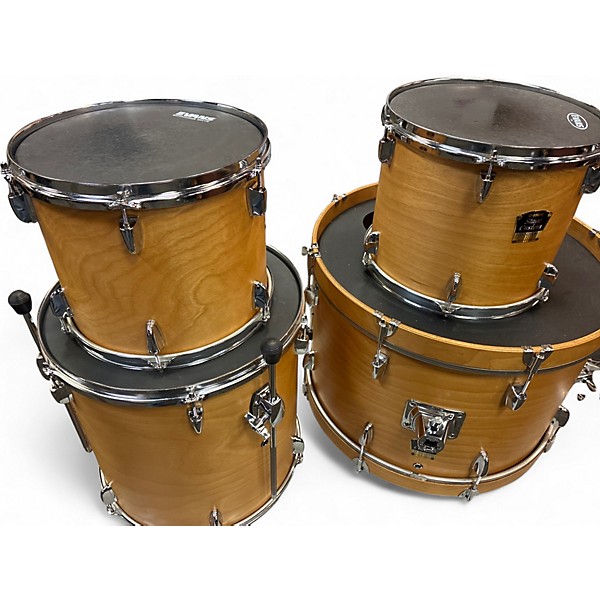 Used Yamaha 4 Piece stage custom drum kit Antique Gold Drum Kit