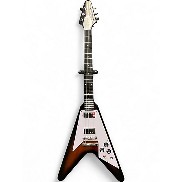Used Epiphone FLYING V 70'S 2 Tone Sunburst Solid Body Electric Guitar