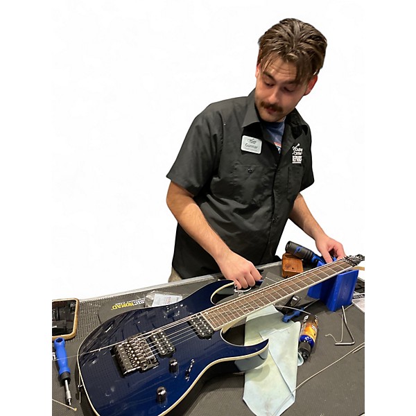 Used Ibanez RG2027XL PRESTIGE Dark Tide Blue Solid Body Electric Guitar