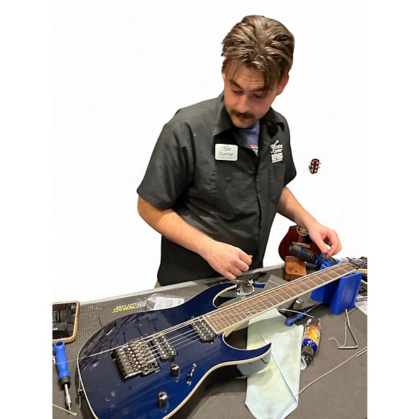 Used Ibanez RG2027XL PRESTIGE Dark Tide Blue Solid Body Electric Guitar