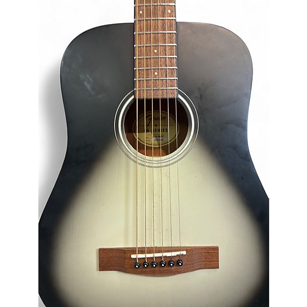 Used Fender FA-15 MNLT Black and White Acoustic Guitar