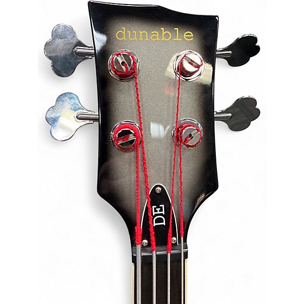 Used Dunable Guitars R2 DE Black and Silver Electric Bass Guitar