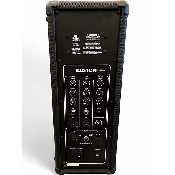 Used Kustom PA PA50 PAIR Powered Speaker