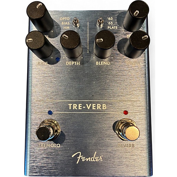 Used Fender tre-verb Effect Pedal