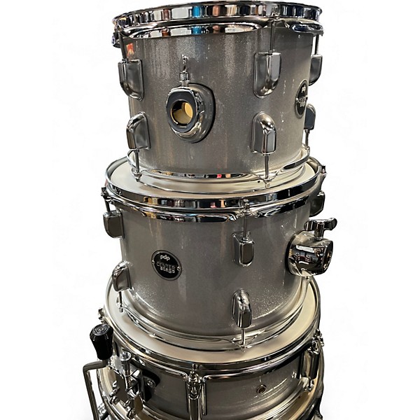 Used PDP by DW 5 Piece Centerstage Silver Drum Kit