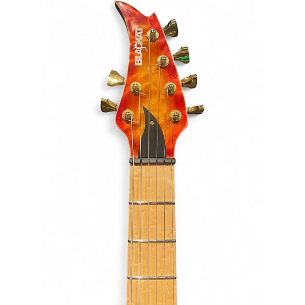 Used 2019 Blackat SC6 Quilted Cherry Sunburst Solid Body Electric Guitar