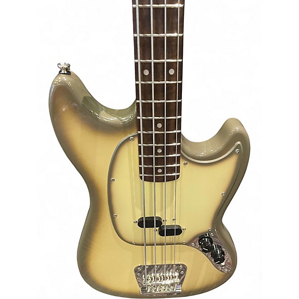 Used 2021 Squier Vintage Modified Mustang Bass gray burst Electric Bass Guitar