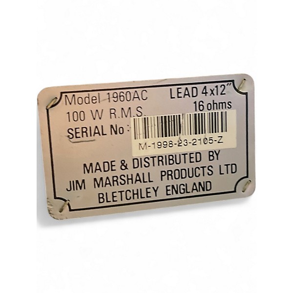 Used Marshall 1960AC Guitar Cabinet