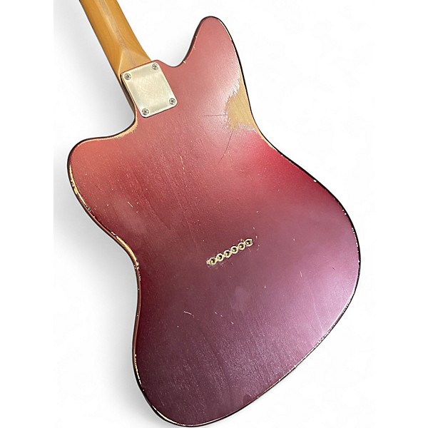 Used Unbranded Partscaster Jazzmaster Wine Red Metallic Hollow Body Electric Guitar