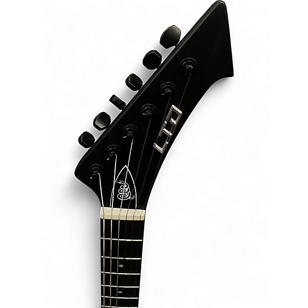 Used ESP LTD James Hetfield Snakebyte Satin Black Solid Body Electric Guitar