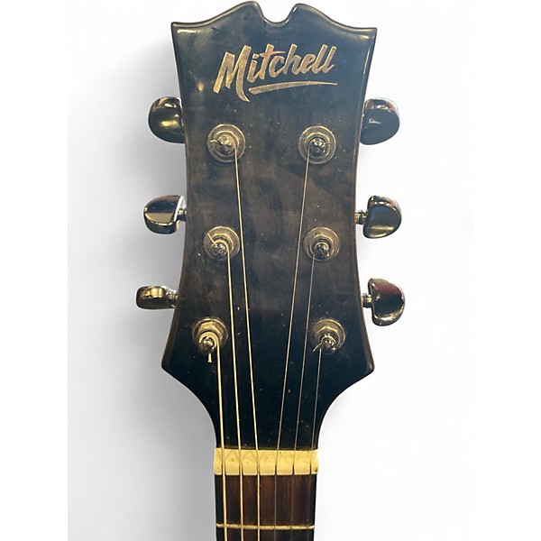 Used Mitchell MX-430QAB/MBK Midnight Black Acoustic Electric Guitar