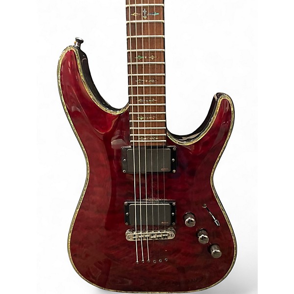 Used Schecter Guitar Research Hellraiser C1 Black Cherry Solid Body Electric Guitar