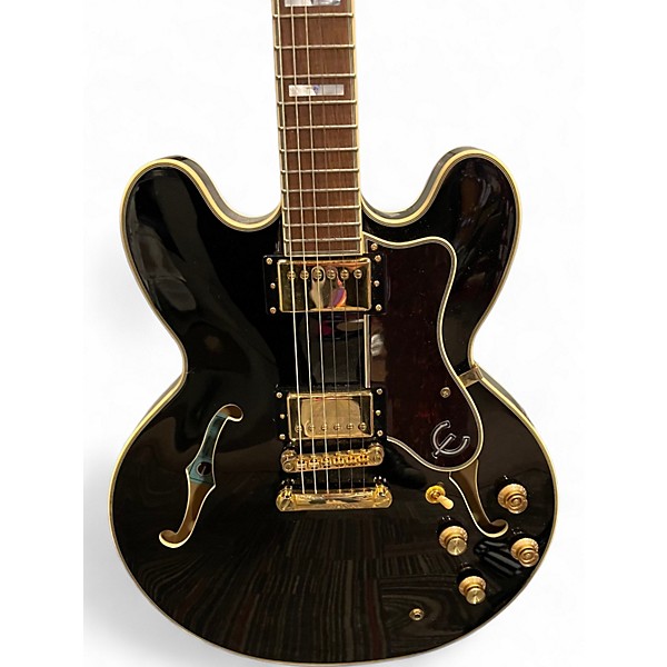 Used Epiphone SHERATON II PRO Ebony Hollow Body Electric Guitar