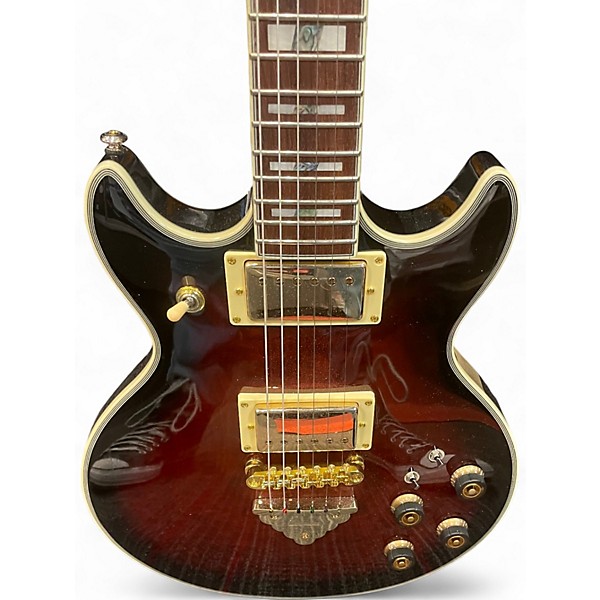 Used Ibanez ar325qa dark brown sunburst Solid Body Electric Guitar