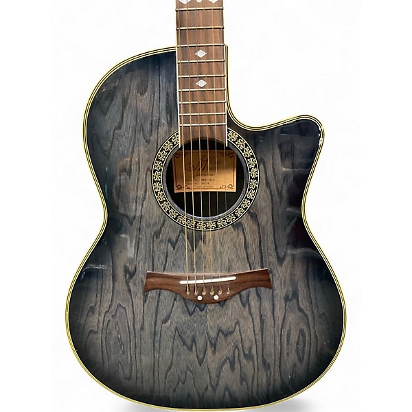 Used Morgan Monroe MRB-1BLB Gray Acoustic Electric Guitar