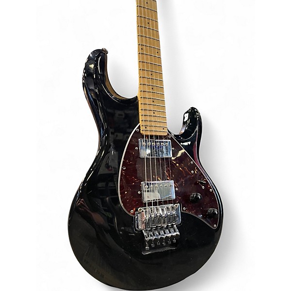 Used Ernie Ball Music Man Silhouette Floyd Rose Black Solid Body Electric Guitar