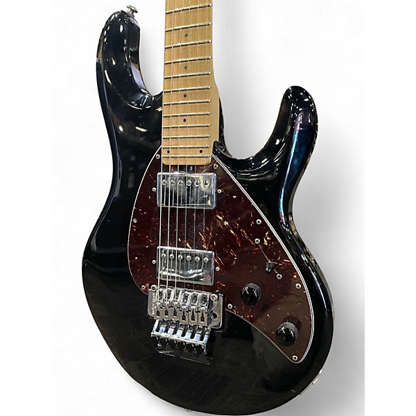 Used Ernie Ball Music Man Silhouette Floyd Rose Black Solid Body Electric Guitar