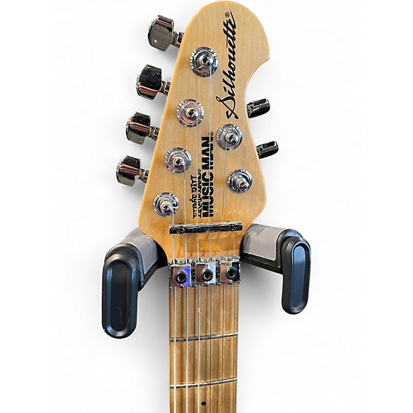 Used Ernie Ball Music Man Silhouette Floyd Rose Black Solid Body Electric Guitar