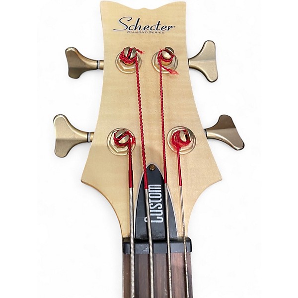 Used Schecter Guitar Research Stiletto Custom 4 String SATIN NATURAL Electric Bass Guitar