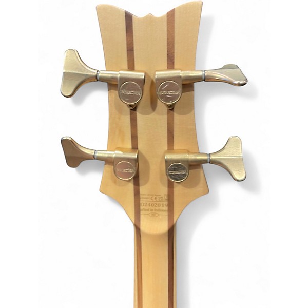 Used Schecter Guitar Research Stiletto Custom 4 String SATIN NATURAL Electric Bass Guitar