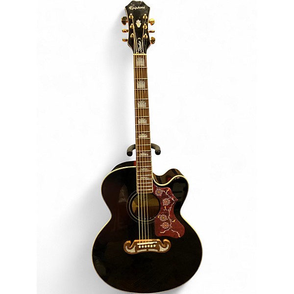 Used Epiphone J-200EC BLACK Acoustic Guitar