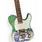 Used Squier telecaster standard Rolling Rock 20th anniversary green Solid Body Electric Guitar