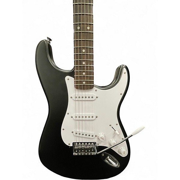 Used Squier Standard Stratocaster Black Solid Body Electric Guitar