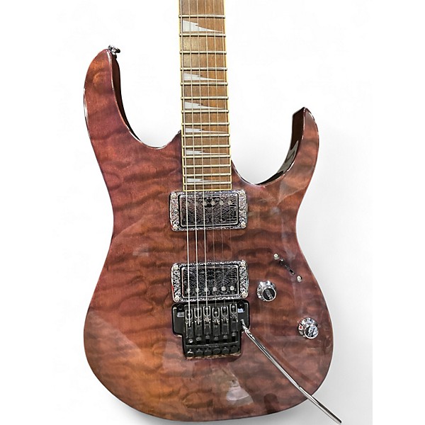 Used Ibanez RG320DXQM Brown Solid Body Electric Guitar