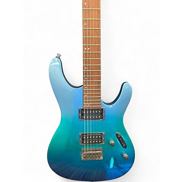Used Ibanez S521 Metallic Aqua Marine Solid Body Electric Guitar