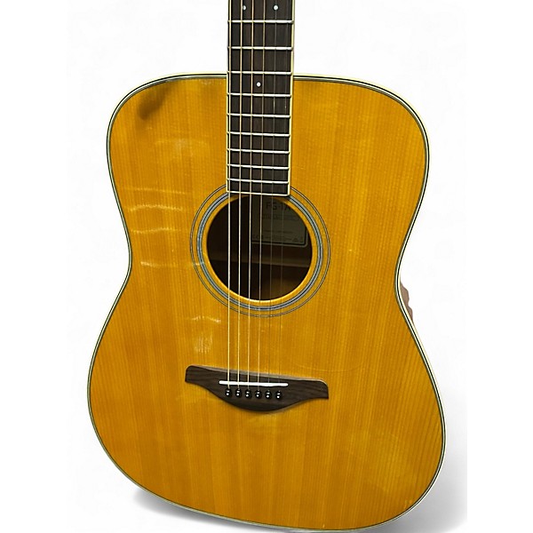 Used Yamaha FGTA Vintage Natural Acoustic Electric Guitar