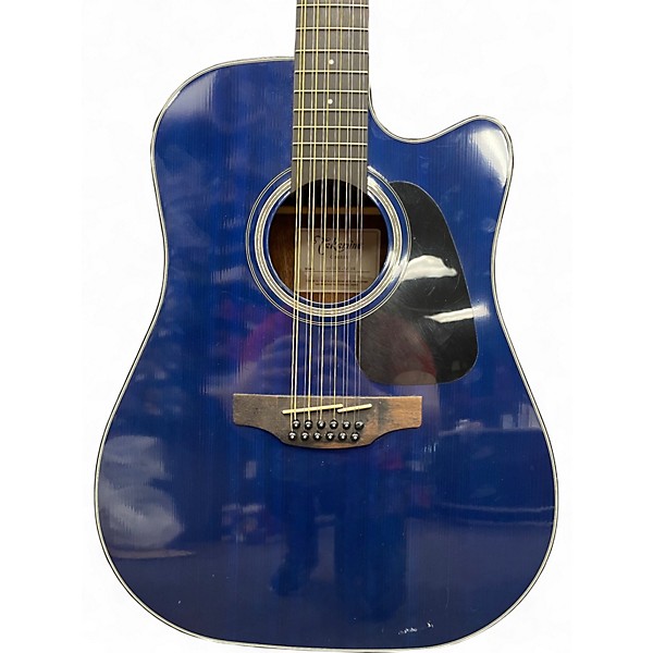 Used Takamine GD30CE-12 Trans Blue 12 String Acoustic Electric Guitar