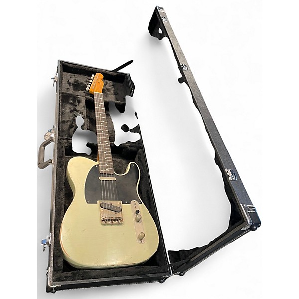 Used Bonneville Guitars T Style Vintage White Solid Body Electric Guitar