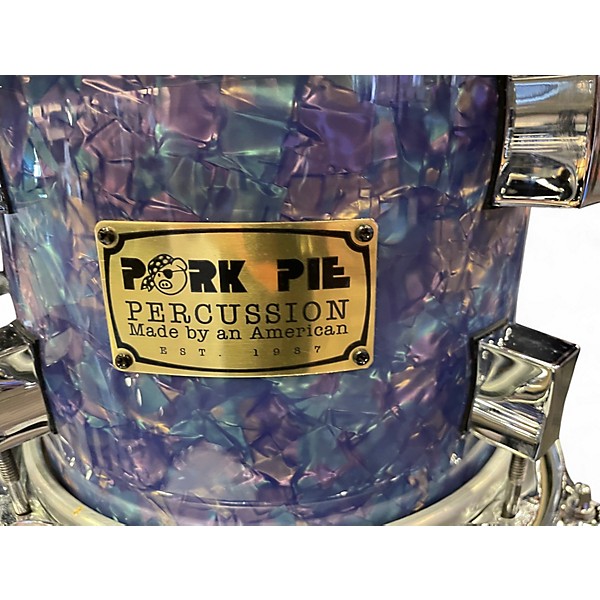Used Pork Pie USA 6 Piece Custom Mediterranean Pearl  Drum Kit