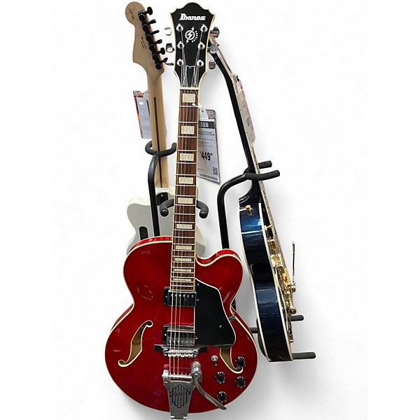 Used Ibanez AFS75T Artcore Bigsby Candy Apple Red Hollow Body Electric Guitar