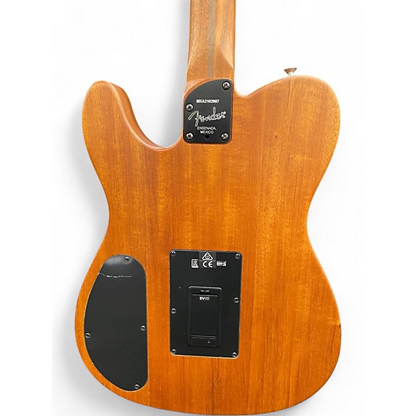 Used Fender Acoustasonic Player Telecaster Yellow Acoustic Electric Guitar