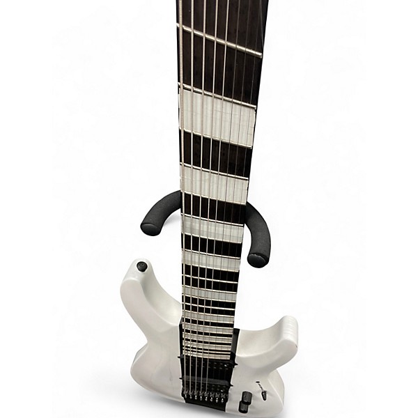 Used Schecter Diamond Series Rob Scallon C8 Arctic White Solid Body Electric Guitar