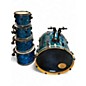 Used Pearl 5 Piece EXR Export Metallic Blue Drum Kit
