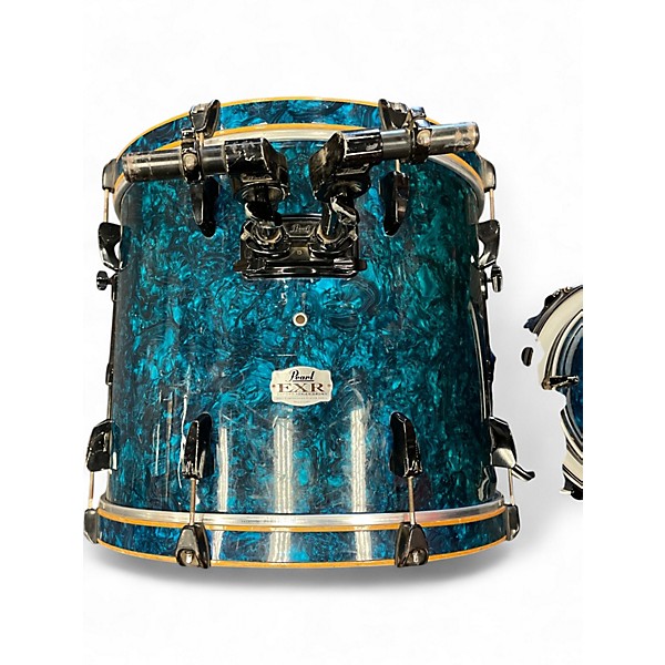 Used Pearl 5 Piece EXR Export Metallic Blue Drum Kit
