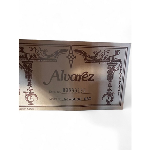 Used Alvarez AJ60SC Natural Acoustic Electric Guitar