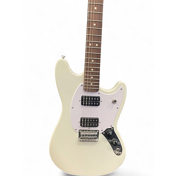Used Squier MUSTANG HH White Solid Body Electric Guitar