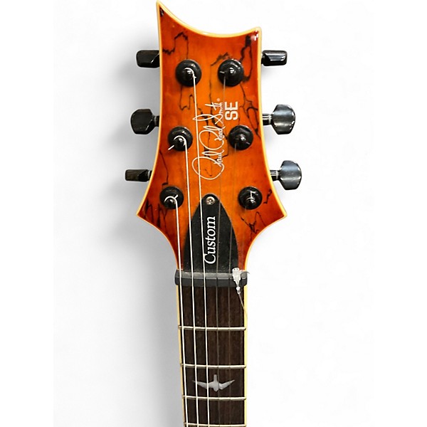 Used PRS SE Custom 24 Amber Solid Body Electric Guitar
