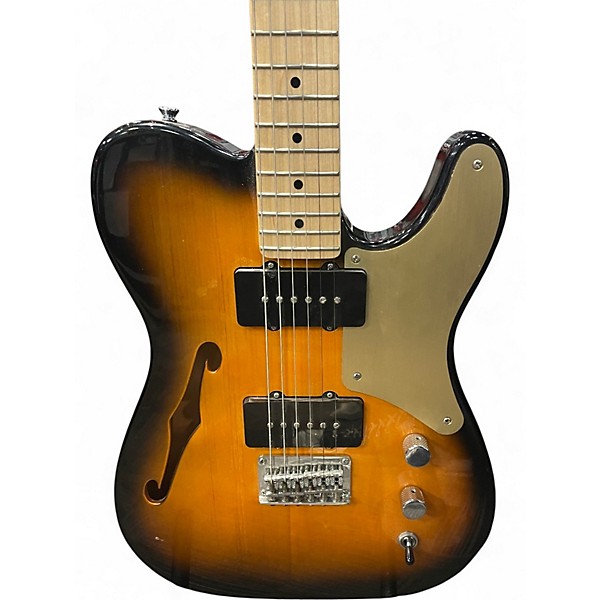 Used Squier Paranormal Cabronita Telecaster 2 Tone Sunburst Hollow Body Electric Guitar