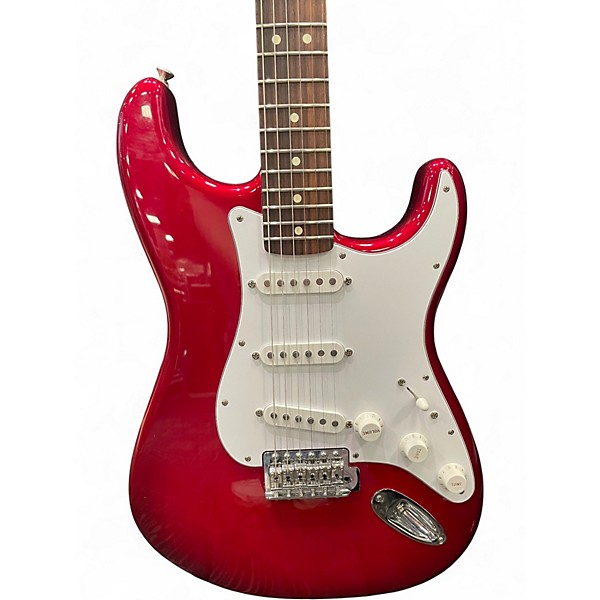 Used Fender FSR Standard Stratocaster HSS Candy Red Burst Solid Body Electric Guitar