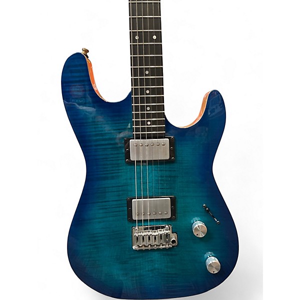 Used Kiesel Theos Trans Blue Solid Body Electric Guitar
